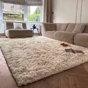 Hoogpolig Vloerkleed Pilo Ivoor Wit Polyester Interieur05 - 160 x 230 ...