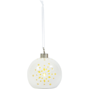 Decoratieve witte porseleinen LED kerstbal H8