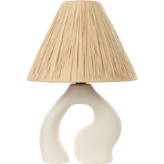 Beliani BARBAS - Bedlamp-Wit-Keramiek