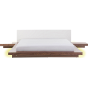 Beliani ZEN - Tweepersoonsbed met LED-verlichting-Lichte houtkleur-MDF