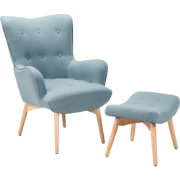 Beliani VEJLE - Fauteuil-Blauw-Polyester