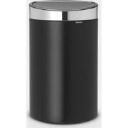 Touch Bin New afvalemmer, 40 liter, kunststof binnenemmer - Matt Black