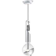 Move Me hanglamp Twist - grijs / Sphere 5,5W - zilver