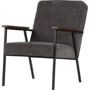 WOOOD Sally Fauteuil - Polyester - Antraciet - 87x65x82