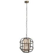 PTMD July Ronde Hanglamp - H152 x Ø42 cm - Metaal - Zwart