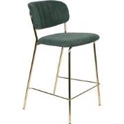 ANLI STYLE Counter Stool Jolien Gold/Dark Green