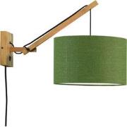 Wandlamp Andes - Bamboe/Groen - 50x32x45cm