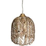 PTMD Mea Gold Metal Hanging Lamp Palm Leaves Long L