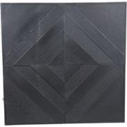 PTMD Mixa Black Iron And Veneer Mix Wall Panel Rectangl