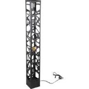 PTMD Ferdin Black Metal Floor Lamp Shaped Holes