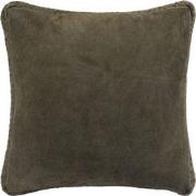 PTMD Suky Green Suede Leather Cushion Square S