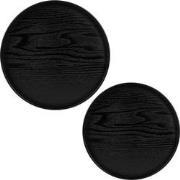 QUVIO Houten dienblad rond - set van 2 (24 cm en 27 cm)