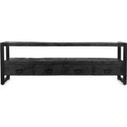 Benoa Britt 4 Drawer TV Cabinet Black 180 cm