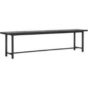 DTP Home Bench Beam BLACK,47x190x35 cm, 3 cm recycled teakwood top