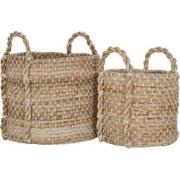 MUST Living Basket Patio round , set of 2,32xØ35 cm / 40xØ45 cm, Abaca...