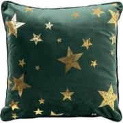 Geen merk STARS - Kussenhoes 45x45 cm - velvet met gouden sterren - Mo...