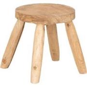 MUST Living Stool Melia Natural,31xØ30 / 45  cm, recycled teakwood wit...