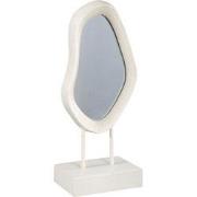 PTMD Eilish White Poly Organic Mirror On Mdf Base High