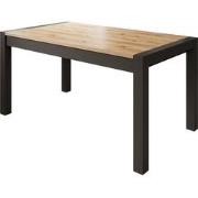 Meubella Eetkamertafel Acapulco - Eiken - Zwart - 240 cm - Uitschuifba...