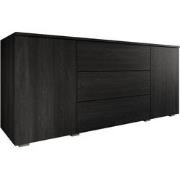 Meubella Dressoir Pure - Zwart eiken - 150 cm