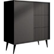 Meubella Dressoir Winq - Antraciet - 90 cm