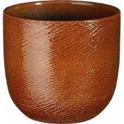 Mica Decorations Bloempot Enzo - 17x17x16 cm - Terracotta - Oker