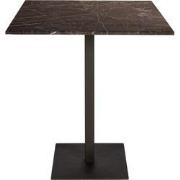 PTMD Plaza Bistrotable Square Brown Marble Taupe Base