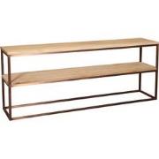 PTMD Zoah Copper Mango Wood Double Level Sidetable