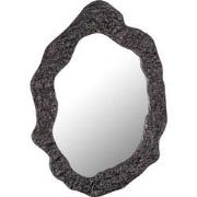 PTMD Morina Black Alu Mirror Organic Oval Shape