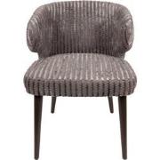 PTMD Fiori Taupe 19 Dining Chair Dark Brown Wood Legs