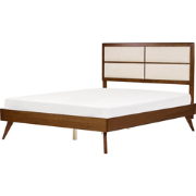 Beliani POISSY - Tweepersoonsbed-Donkere houtkleur-MDF