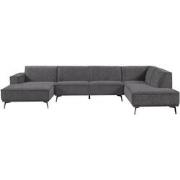 Tower living Leeds Chaise Lounge L + 2,5 seater no arm - Ottoman R Bla...