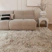 Hoogpolig Vloerkleed Pilo Beige Polyester Interieur05 - 160 x 230 cm -...