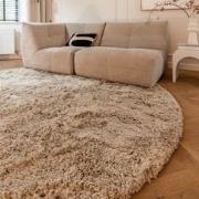 Rond Hoogpolig Vloerkleed Pilo Beige Polyester Interieur05 - Rond 240 ...