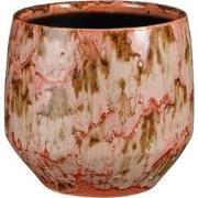 Mica Decorations Bloempot Harris - 20x20x18 cm - Keramiek - Rood