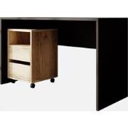 Meubella Bureau Apoda - Zwart - 130 cm