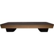 PTMD Warren Coffee Table 180x45x31 Brown Wood Gold Mtl