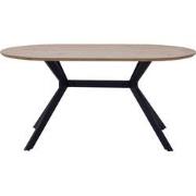 Eettafel Ovaal 160cm - Naturel MDF - X-poot - Julian