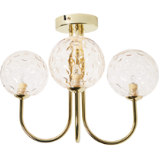 Beliani ANADYR - Plafondlamp-Beige-Glas, IJzer