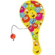 Decopatent® Uitdeelcadeaus 48 STUKS Smiley Paddle Bat Bal Spel met Ela...