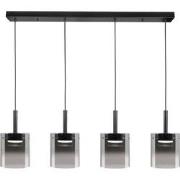 Moderne Glazen Highlight Salerno LED Hanglamp - Zwart