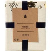 Geen merk TREES – tafelloper 45x145 cm  - met kerstbomen - Whisper Whi...