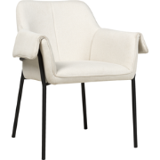 Beliani ARLA - Fauteuil-Wit-Polyester