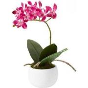 Kunstmatige fuchsia orchidee samenstelling H23