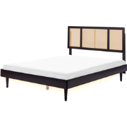 Beliani AURAY - Tweepersoonsbed-Zwart-Rubberhout