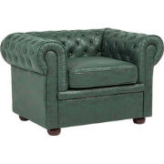 Beliani CHESTERFIELD - Fauteuil-Groen-Kunstleer