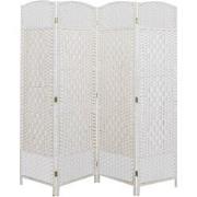 LW Collection LW Collection Kamerscherm 4 panelen rotan wit 170x160cm ...