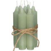 Diner kaarsen set 7 stuks H. 11 cm groen