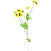 Mini pansy spray yellow 61 cm kunstbloemen