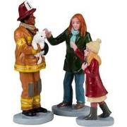 Fireman To The Rescue 12x4x18 cm 3st Kersthuisje